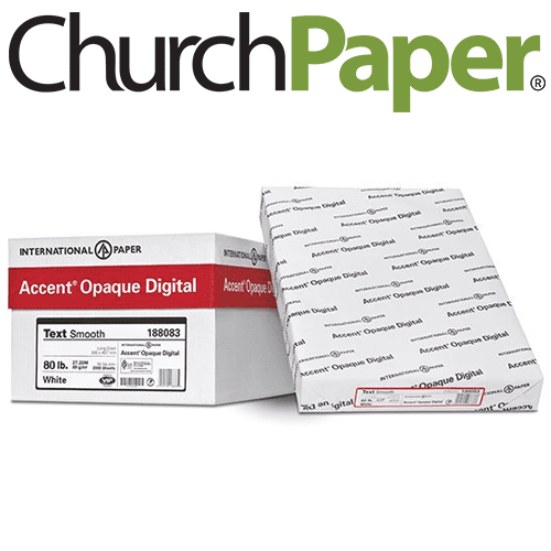Accent Opaque White Cardstock Paper, 80 lb Cover Smooth, 8.5 x 11, 250 Sheets per Ream