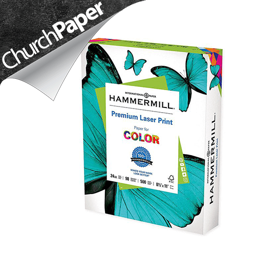 Hammermill Laser Print Perforated 8.5 x 14 24/60 White Paper 500  sheets/ream, Multipurpose Copy Paper